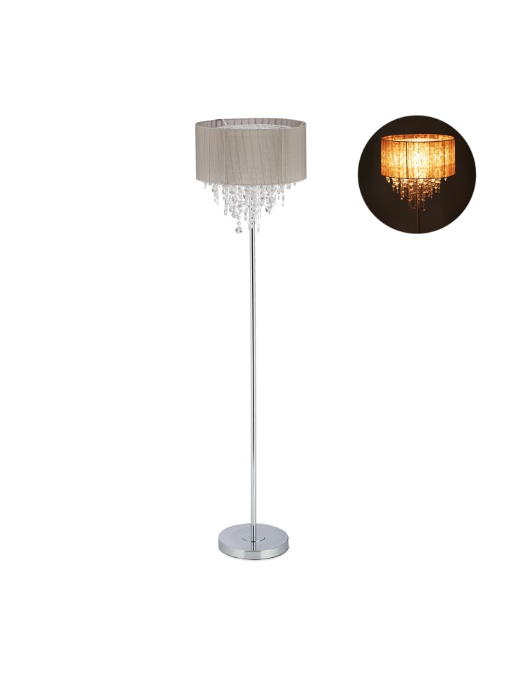 relaxdays Stehlampe  in Grau/Silber - (H)151,5 x Ø 38 cm günstig kaufen onesize