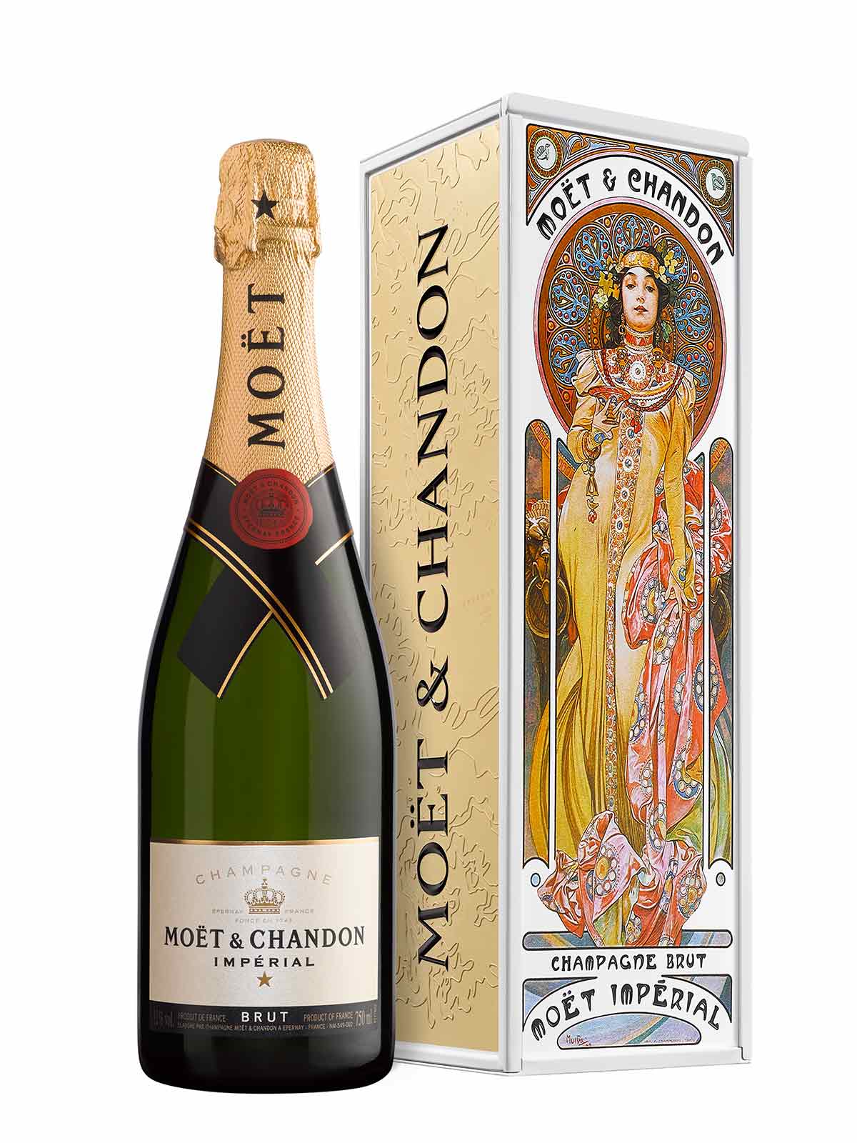 Moët & Chandon Limited Edition Art Nouveau Golden Dress Impérial Brut