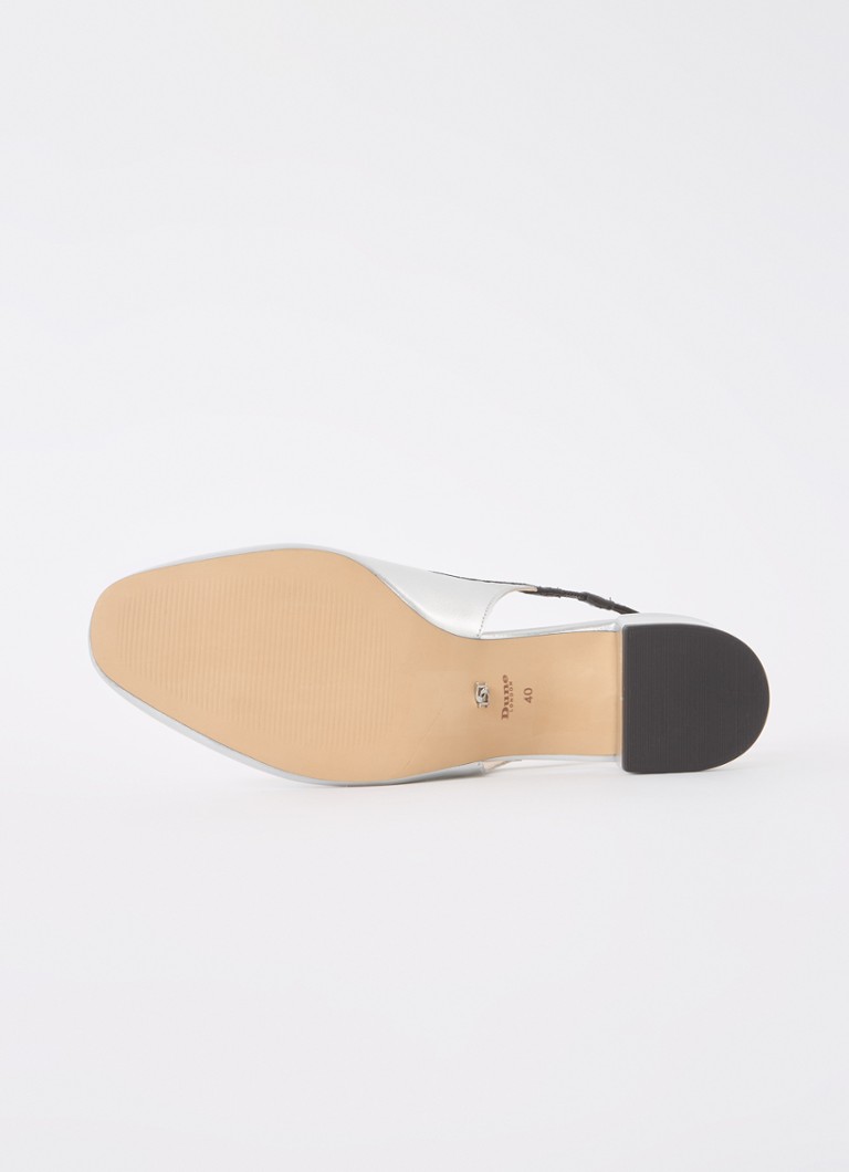 Pantofi eleganți din piele cu toc și fundă de la Dune London.