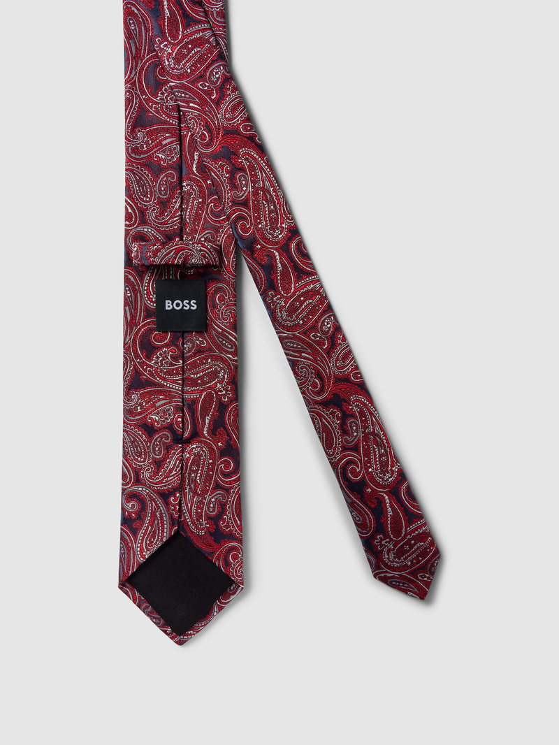Krawatte aus Seide mit Allover-Muster (7,5 cm) in bordeaux rot