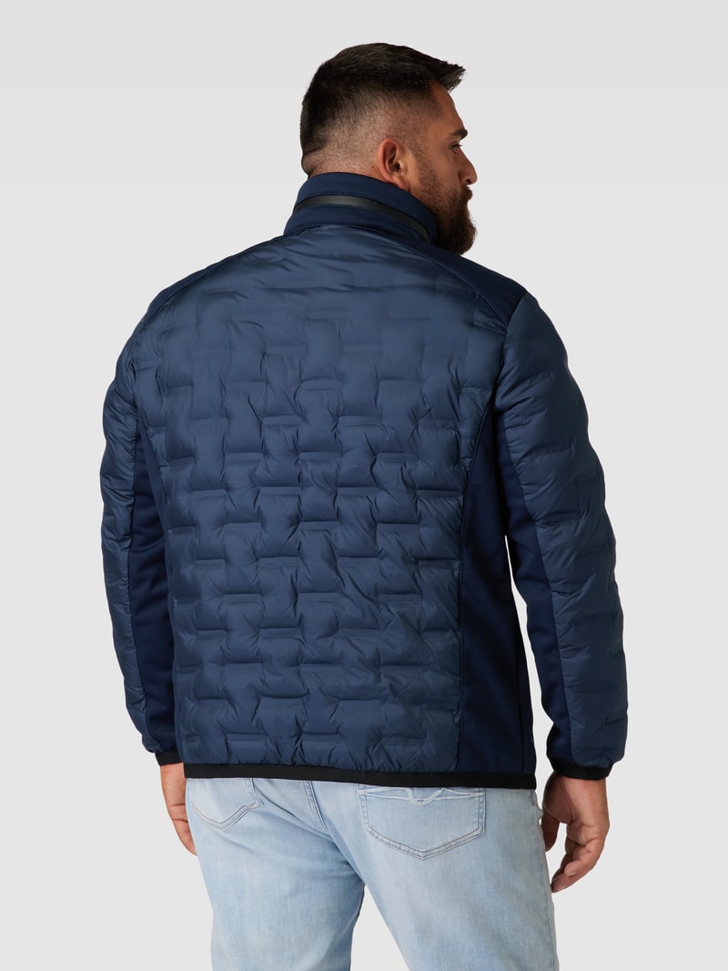 PLUS SIZE Steppjacke mit Brusttasche Modell 'Hybrid' in marineblau