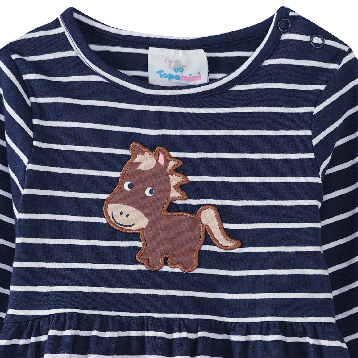 Baby Kleid mit Pferdchen-Applikation