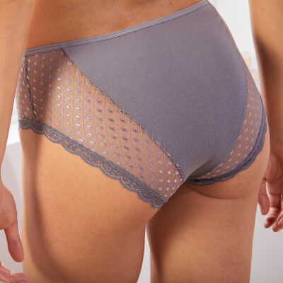 Culotte maxi dentelle coton uni Tropea