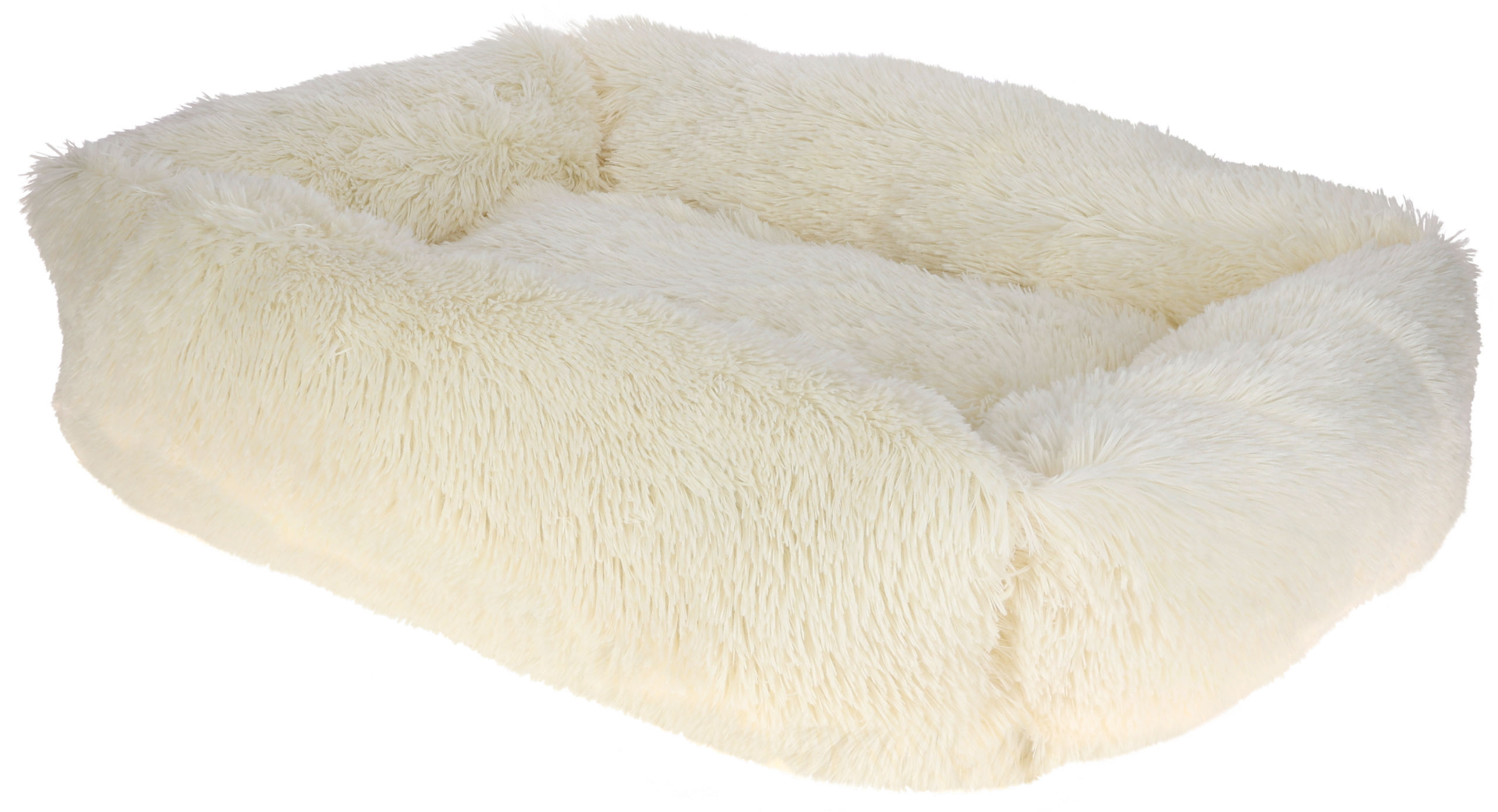 Kerbl Hundebetten Kerbl Pet Kuschelbett Fluffy, Creme, Eckig, 80x60cm