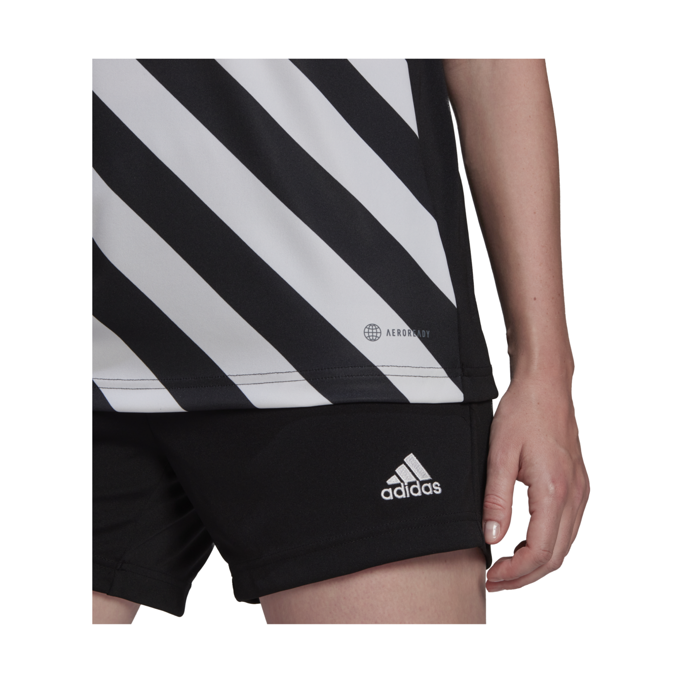 adidas Entrada 22 GFX Trikot Damen Weiss Schwarz