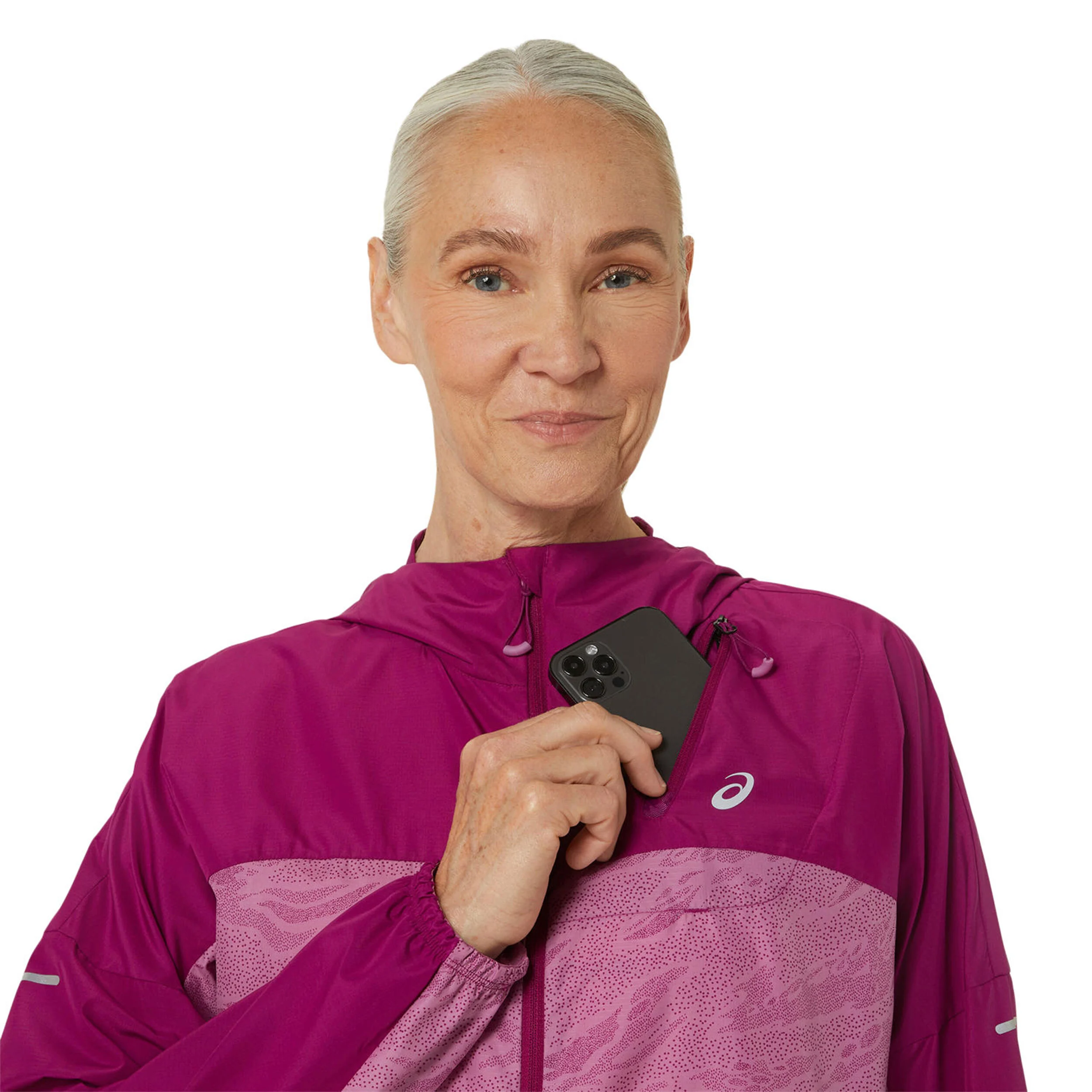 Fujitrail Packable Windbreaker Laufjacke Damen - Berry, Rosa