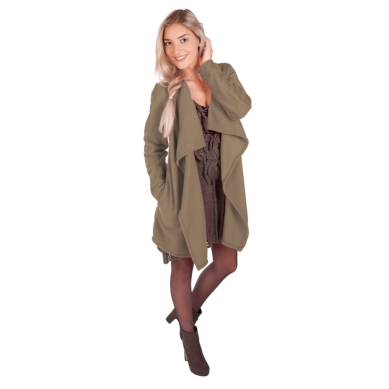 Fleecestoff, taupe