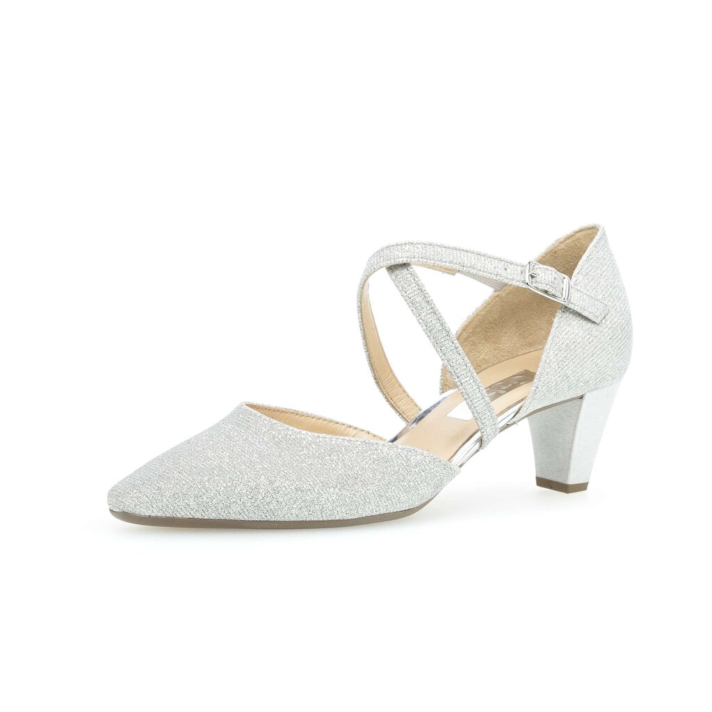 Gabor fashion Spangenpumps silber