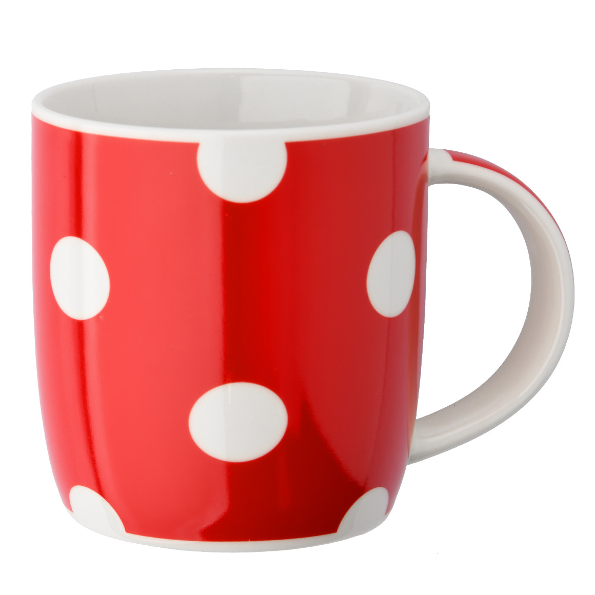 Tasse mit weißen Punkten