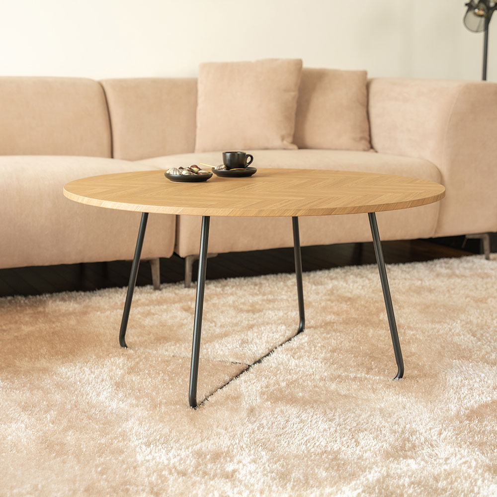 Home Deluxe HOME DELUXE Couchtisch Rund NOVARA -  Dark Oak