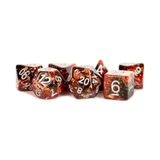16mm Eternal Resin Poly Dice Set: Fire