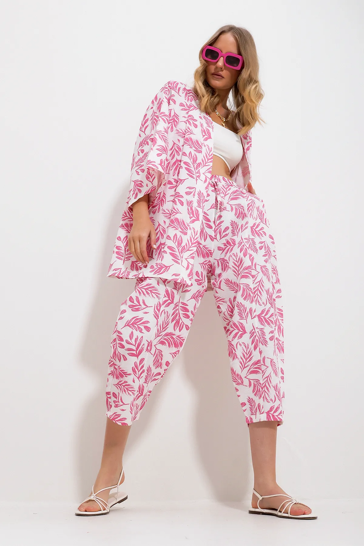 Trend Alaçatı Stili  Zweiteiler - Rosa - Regular Fit