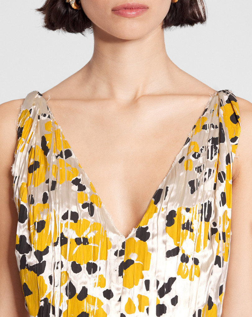 ROBE LONGUE SANS MANCHE IMPRIMÉE