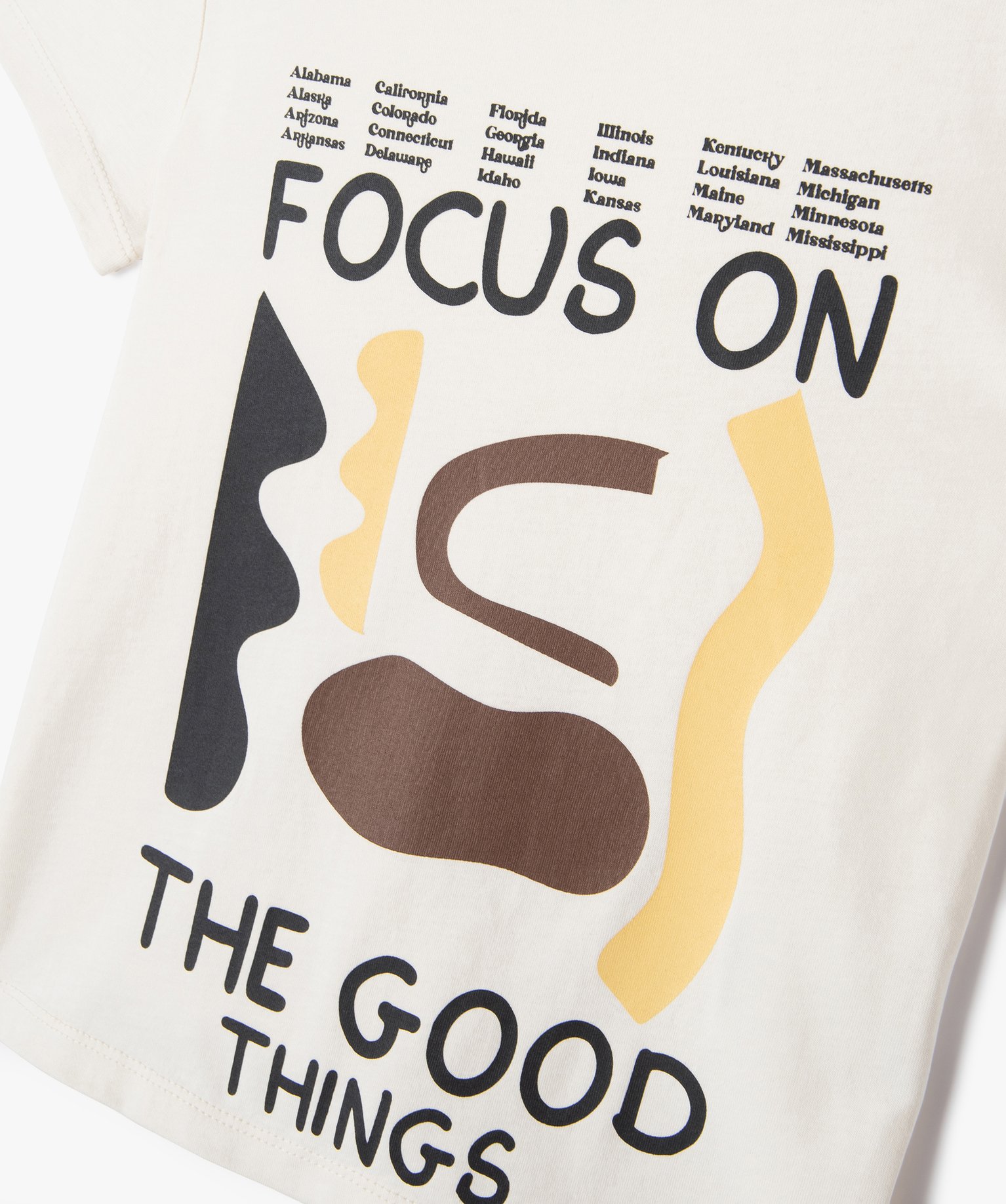 Tee-shirt à manches courtes thème villes américaines Garçon ecru | GEMO