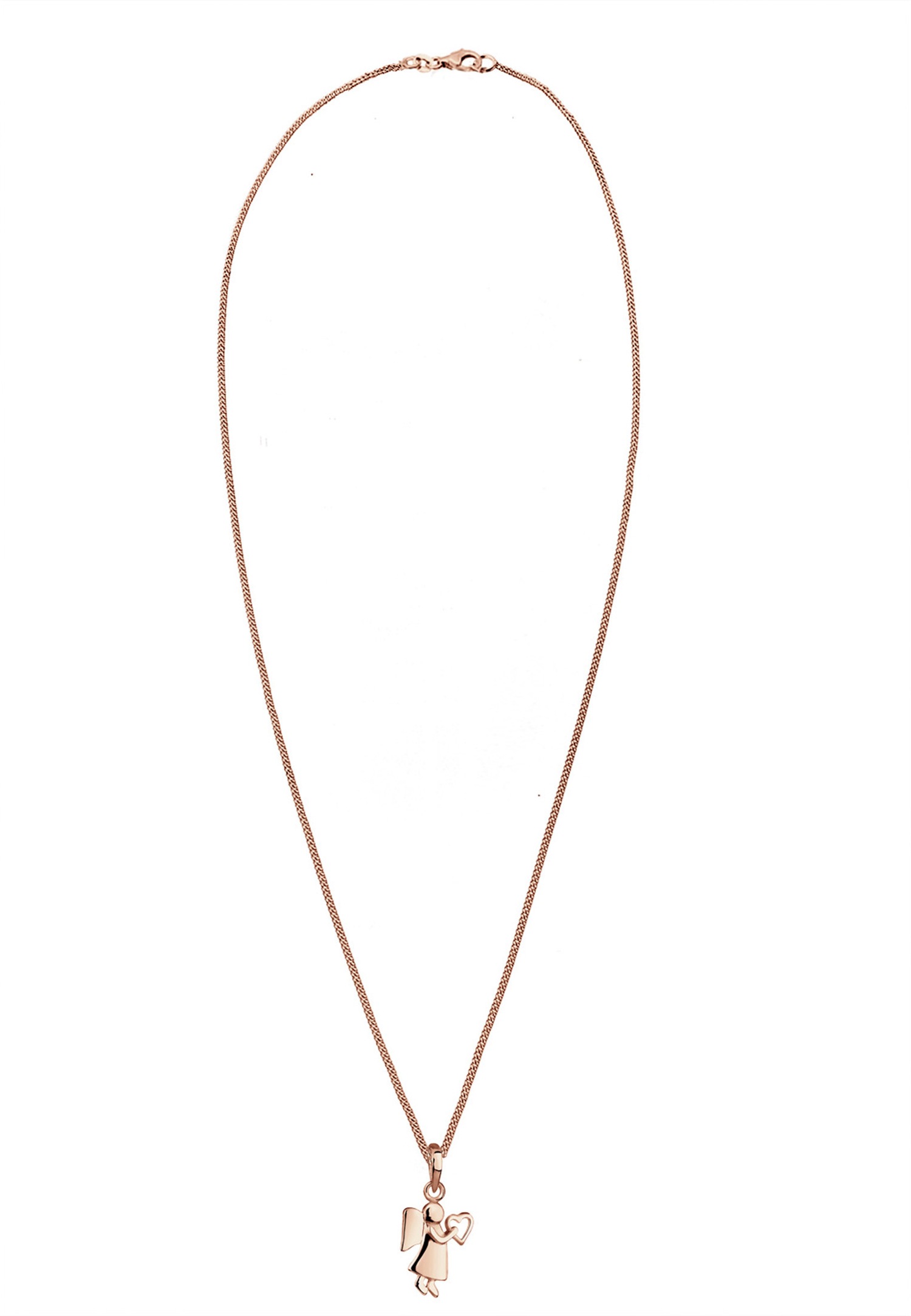 Talismano da donna Elli a forma di cuore e angelo in argento sterling 925