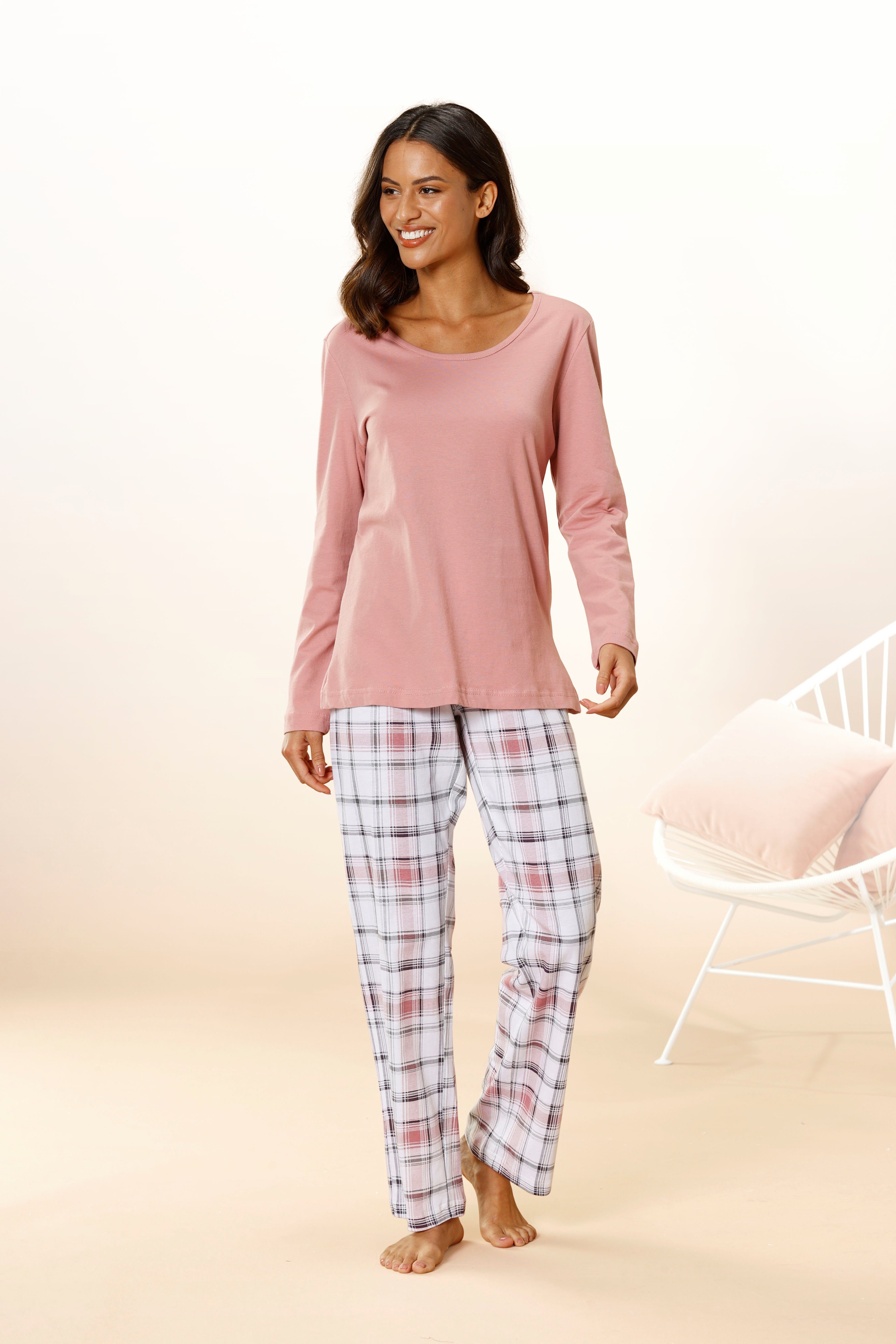 Arizona Pyjama (2 tlg., 1 Stück) mit Karo Muster