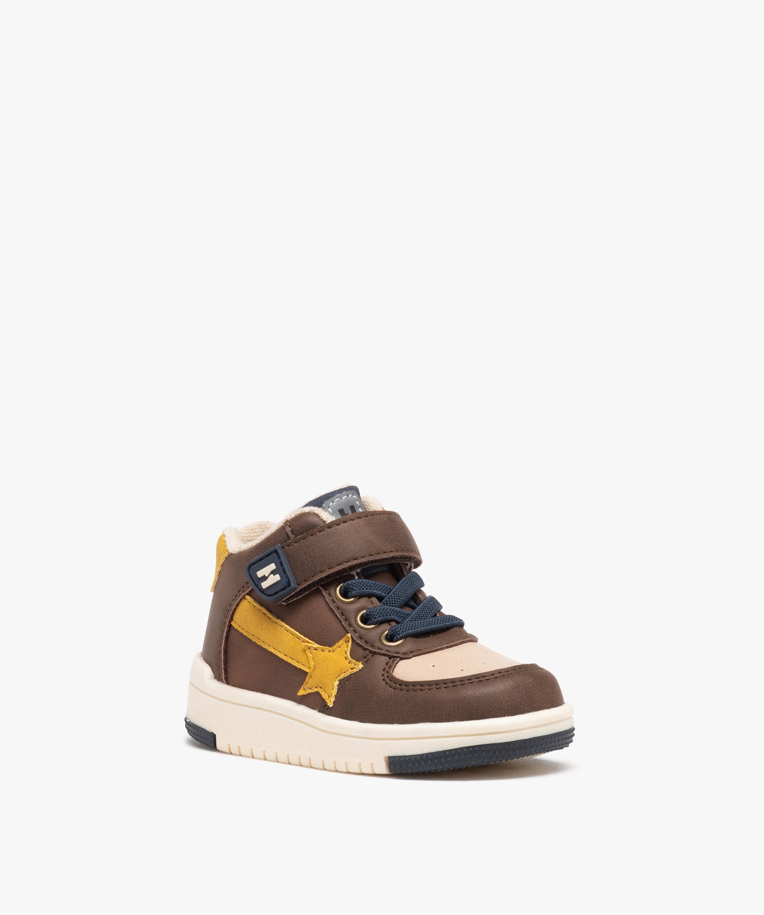 Baskets bébé Garçon mid-cut à semelle épaisse - Hobiz marron | GEMO