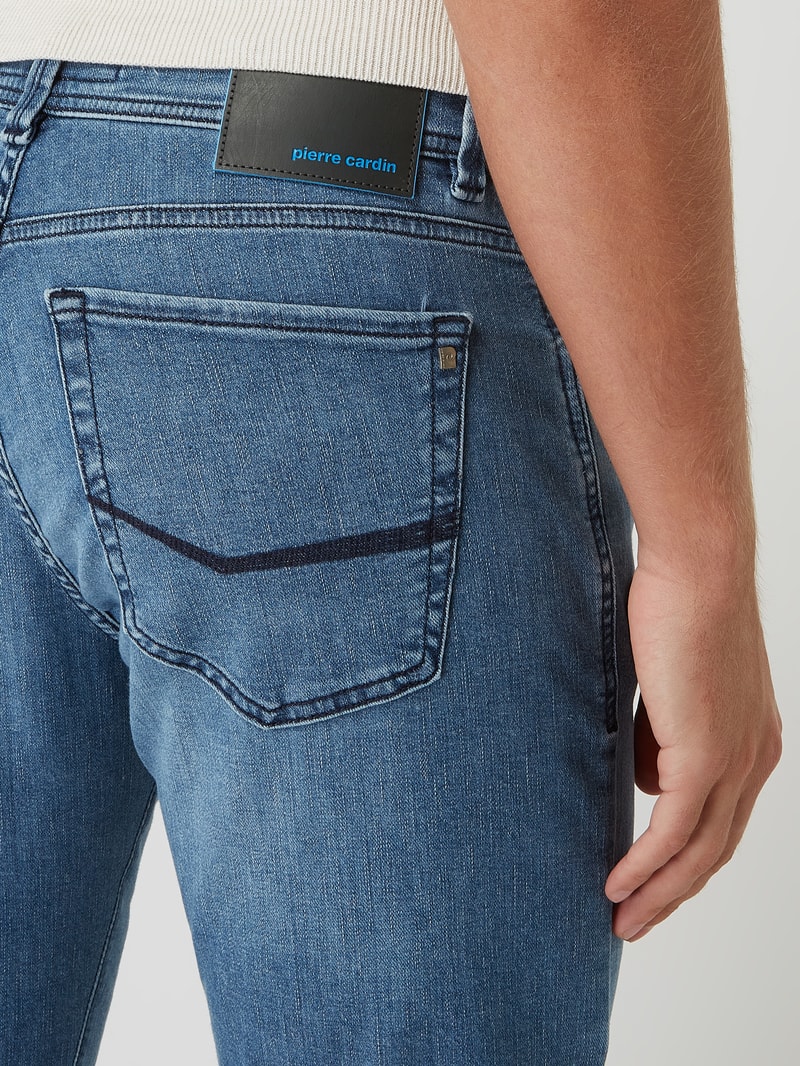 Tapered Fit Jeans mit Stretch-Anteil Modell 'Lyon' - 'Futureflex' in jeans