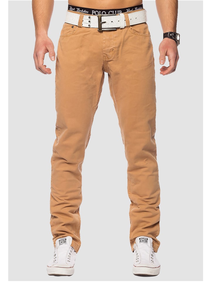 98-86 Chino Hose Tapered Leg Reine H1421 in Camel günstig kaufen W29