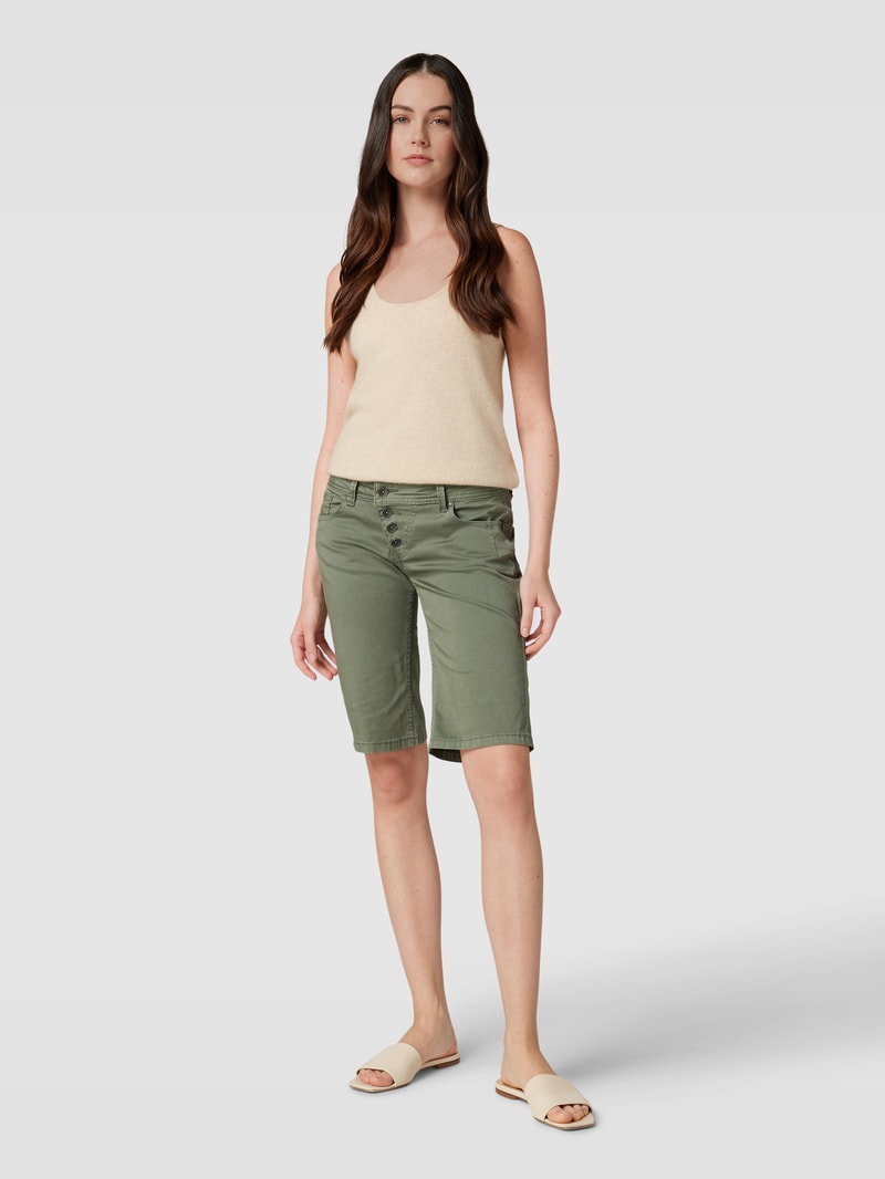 Shorts mit Label-Details Modell 'MALIBU' in grün