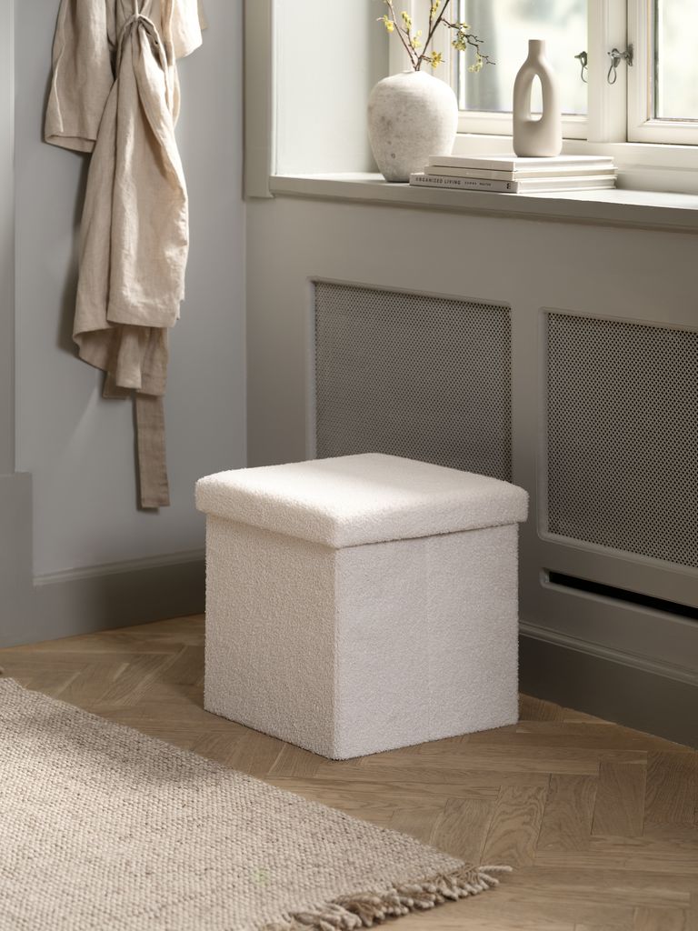 NYSTED NYSTED 38x38 pouf with off-white tray