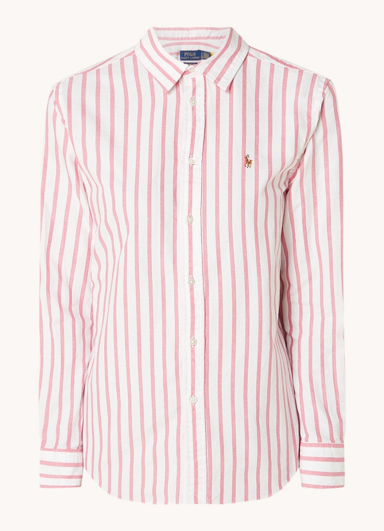 Ralph Lauren  Blouse met streepprint en logoborduring