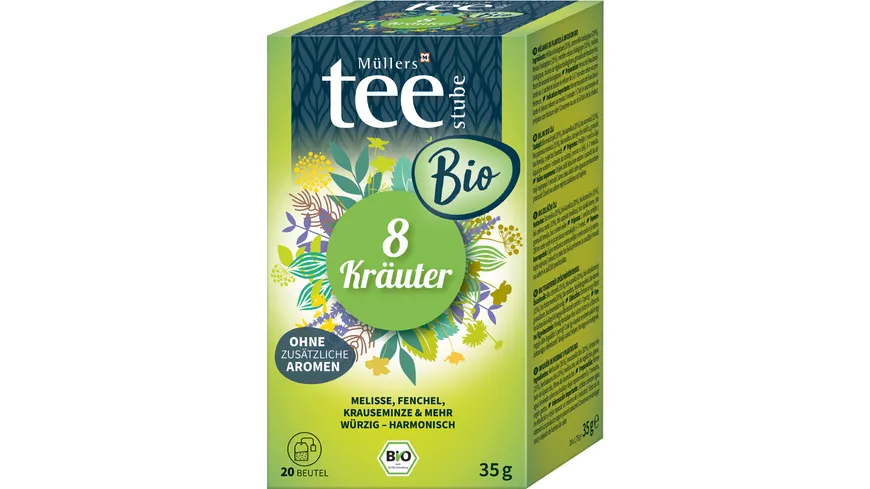 Müllers Teestube Bio Kräutertee Beutel 8 Kräutertee 35 g