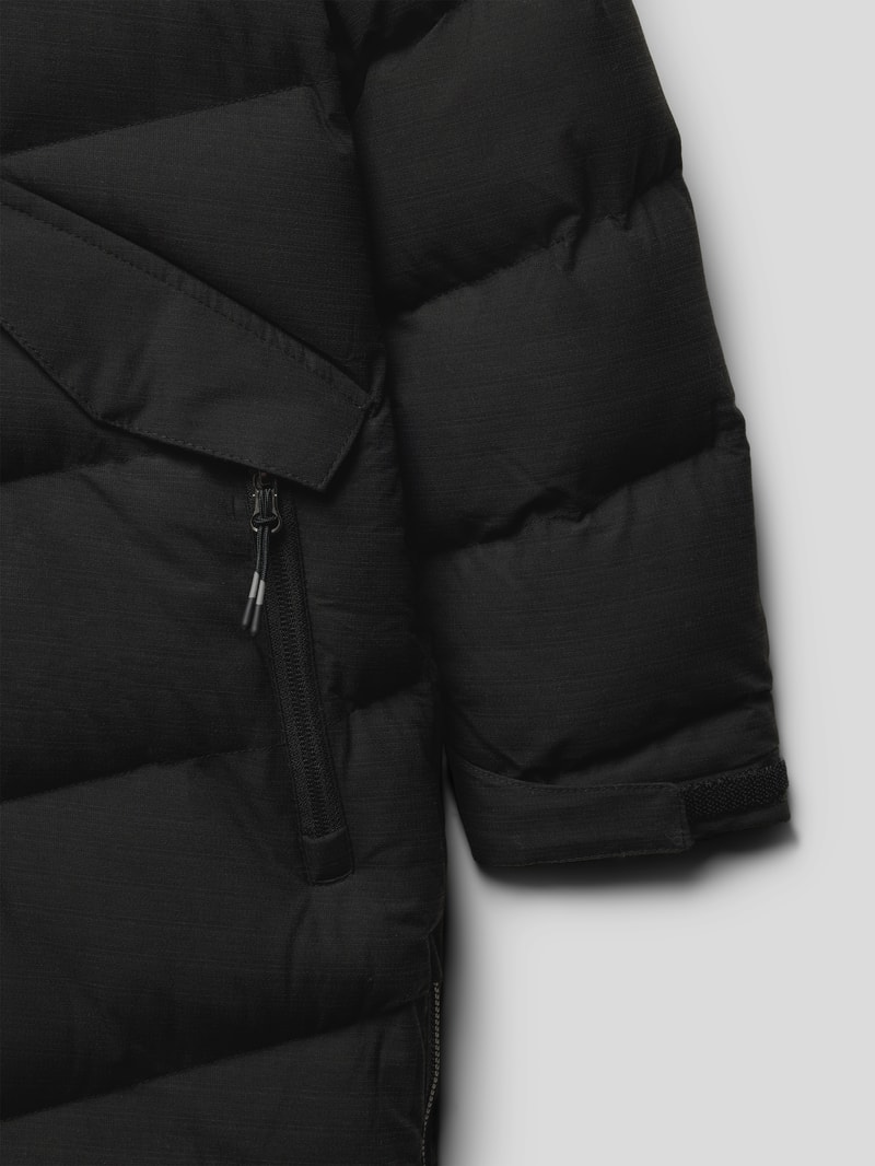 Steppjacke mit Kapuze in schwarz