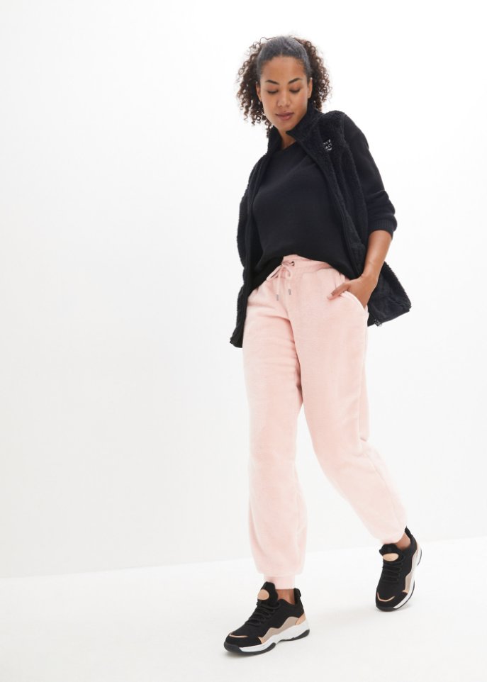 Fleece Jogginghose mit Bündchen