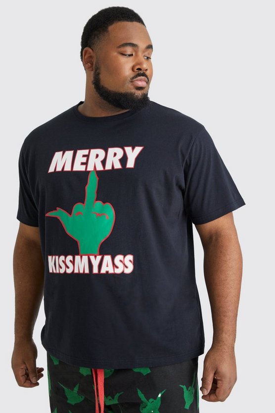 Plus Weihnachts Loungewear-Set mit Print