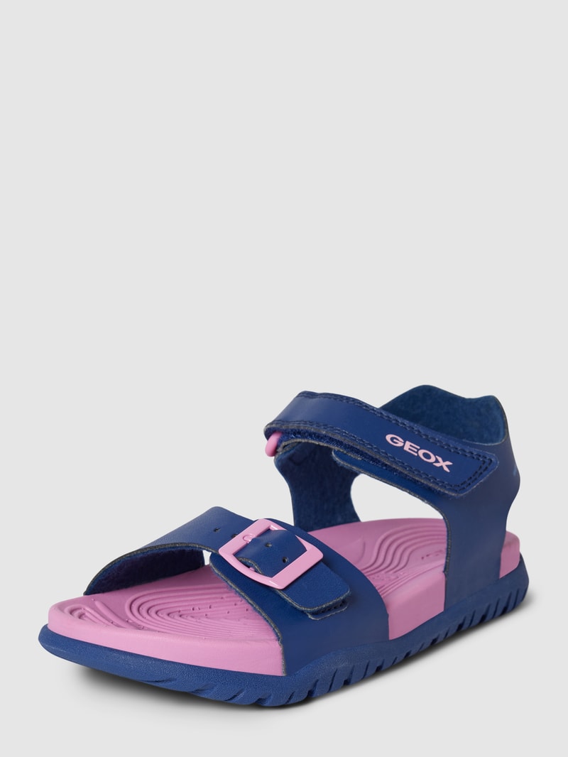 Sandalen mit Label-Detail Modell 'BOREALIS' in marineblau