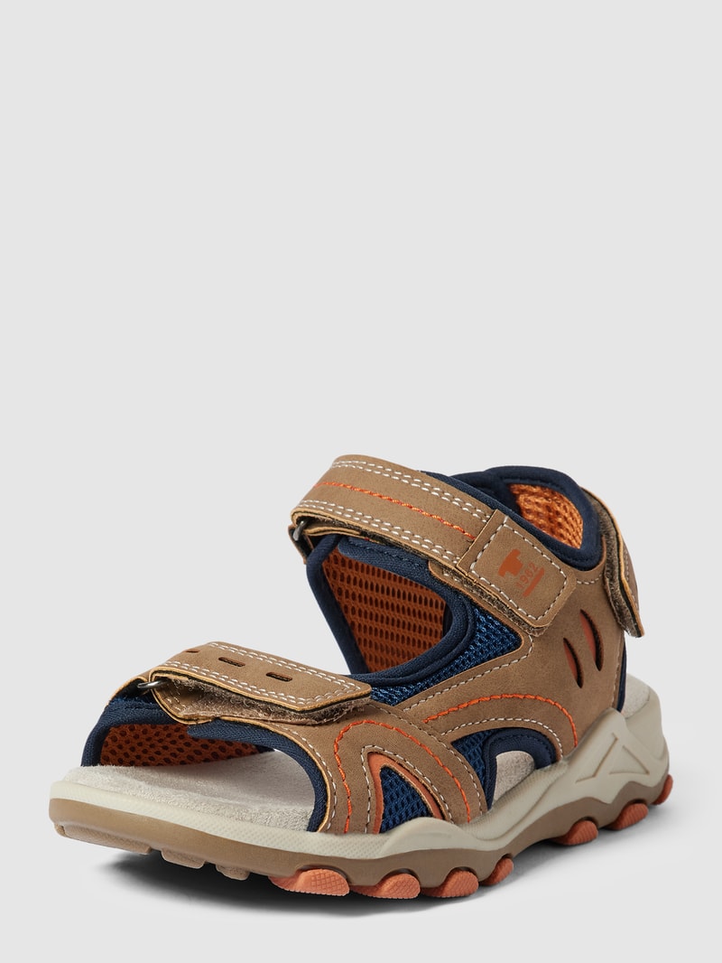 Sandalen mit Label-Detail in sand