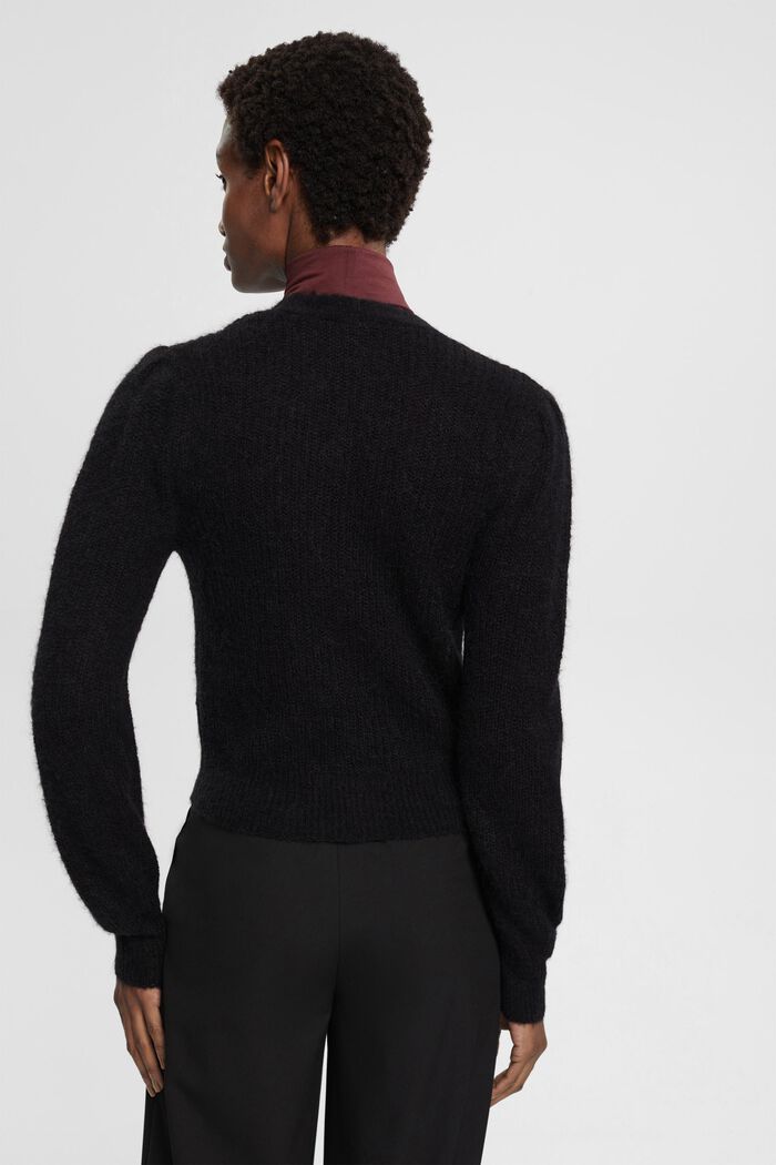 Strickcardigan mit Wolle und Alpaka