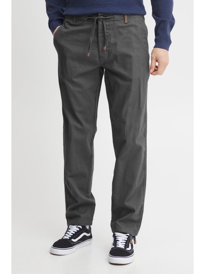 INDICODE Leinenhose IDIves 60017MM lange Hose mit Tunnelzug am Bund in Grau günstig kaufen