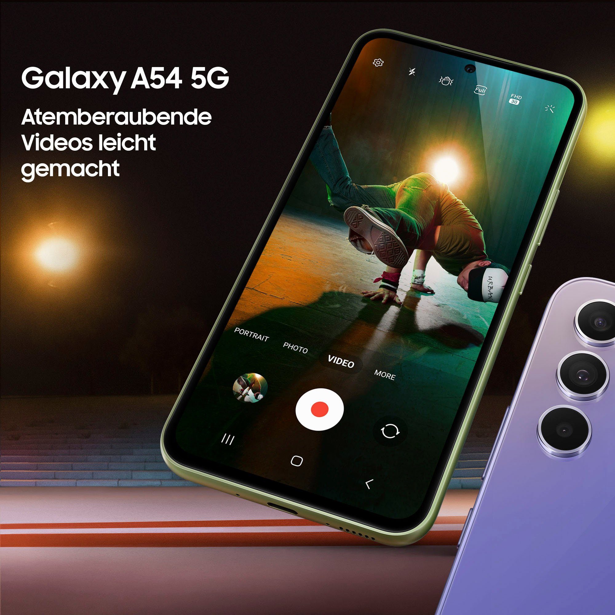 Samsung Galaxy A54 5G 128GB Smartphone (16,31 cm/6,4 Zoll, 128 GB Speicherplatz, 50 MP Kamera)