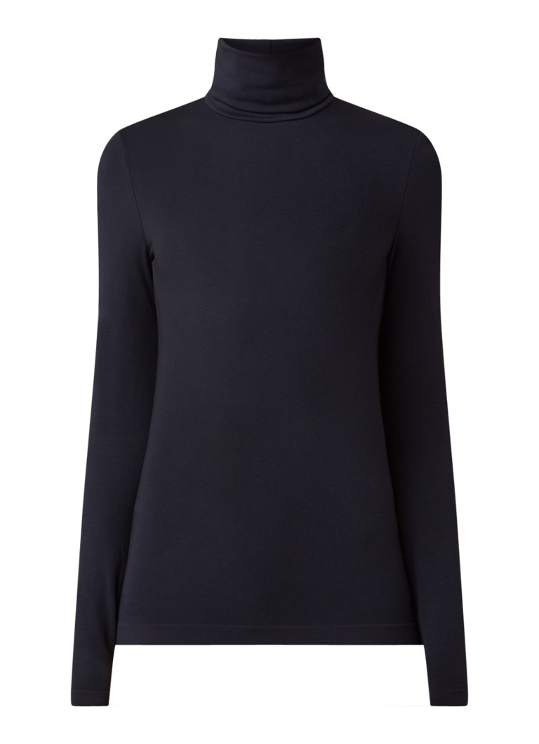 Tricou Wolford Aurora cu guler înalt și mânecă lungă