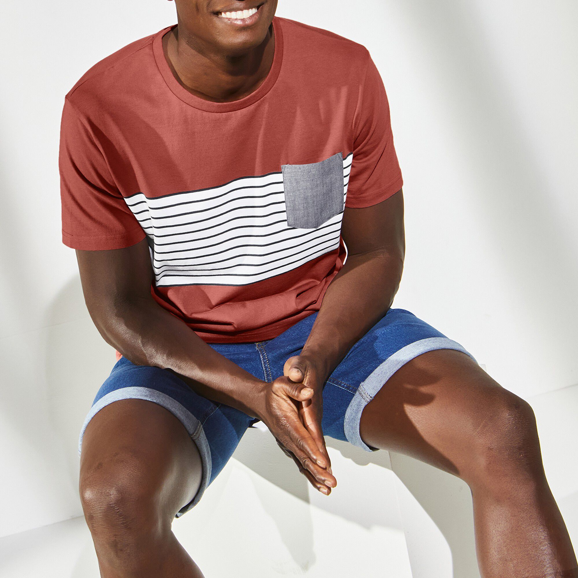 Tee-shirt rayé manches courtes