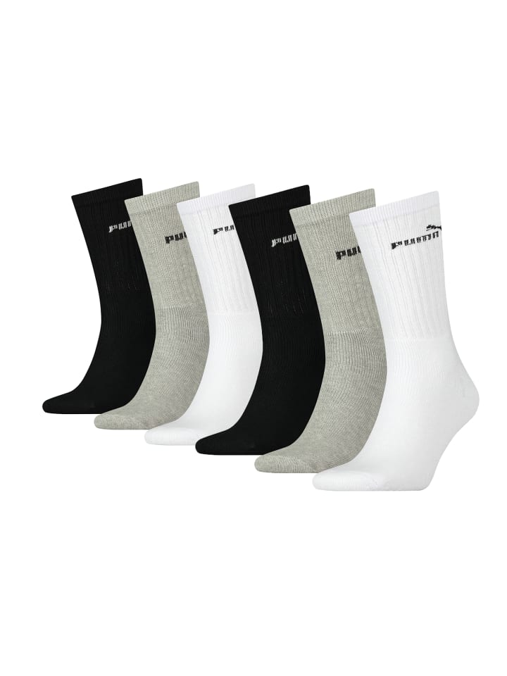 Puma Socken CREW SOCK 6P in 325 - white/grey/black günstig kaufen