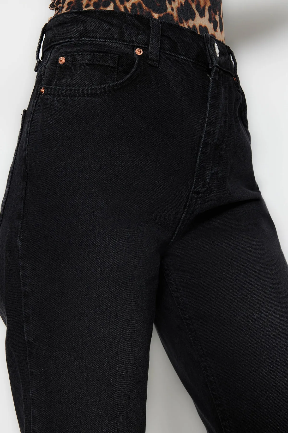 Trendyol Collection  Jeans - Schwarz - Mom