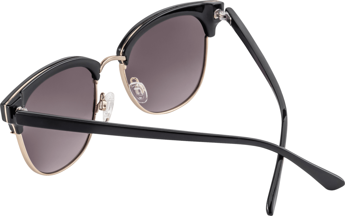 Sonnenbrille Erwachsene mit schwarz-goldenem Rahmen und getönten Scheiben, 1 St