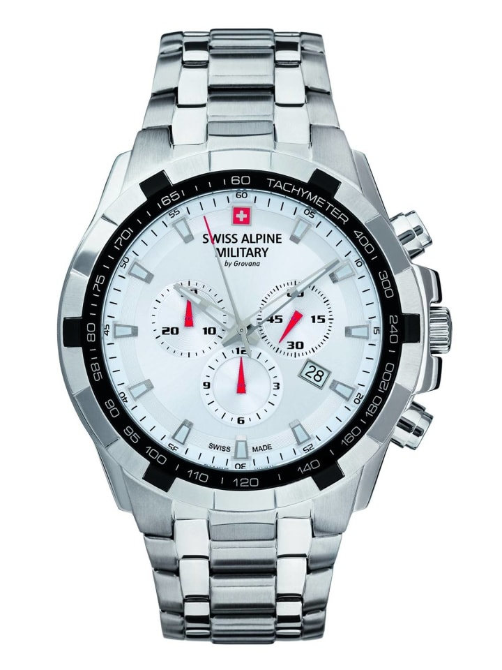 Swiss Alpine Military by Grovana Schweizer Uhr 7043 in silber günstig kaufen onesize