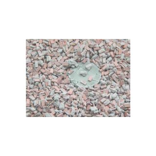 28mm Ziegeltrümmer rot, mittel, mit Mörtel, 75g