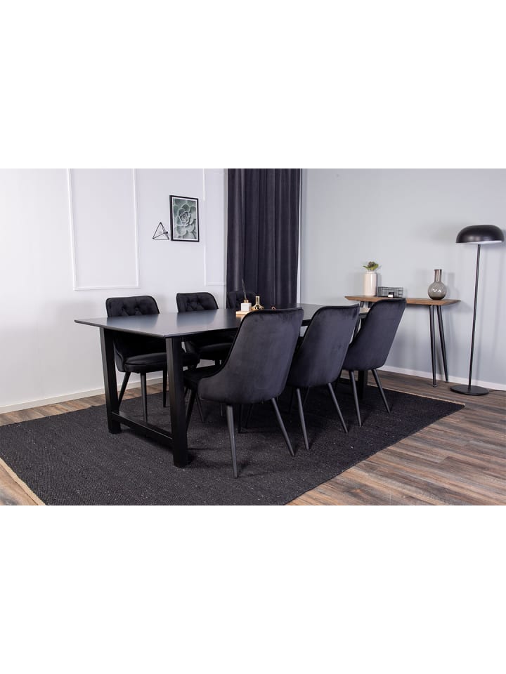ebuy24 Esstisch Oslo  Schwarz 220 x 100 cm günstig kaufen onesize