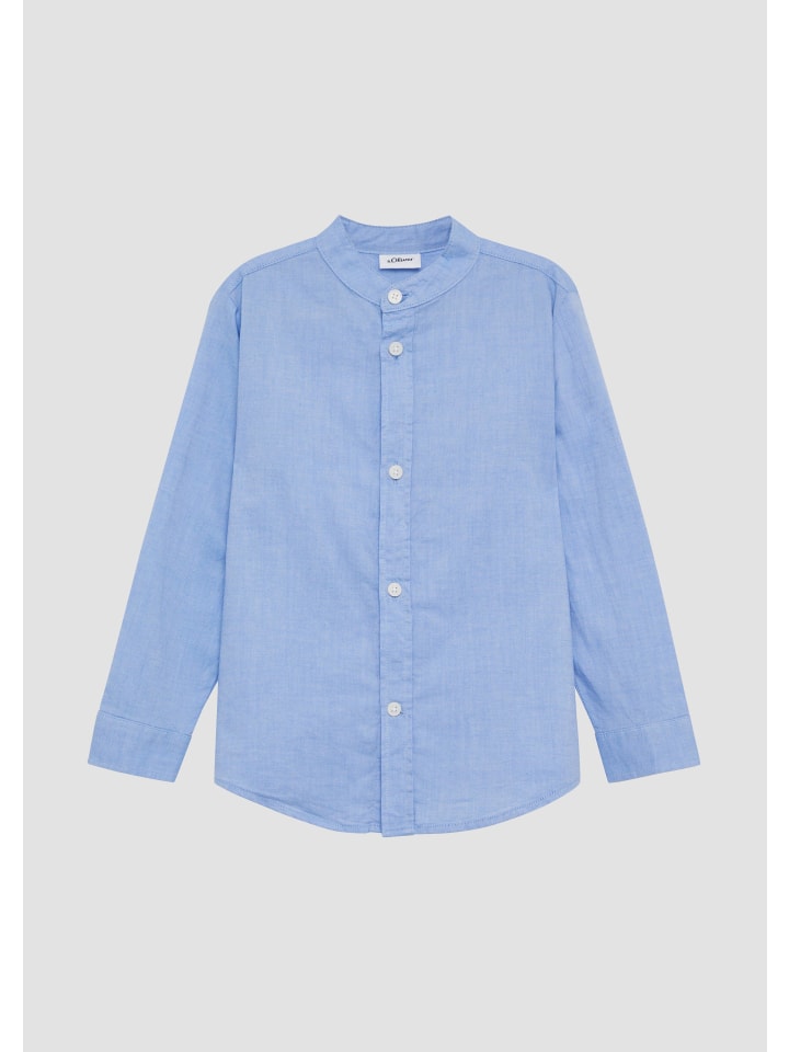 s.Oliver Hemd langarm in Blau günstig kaufen