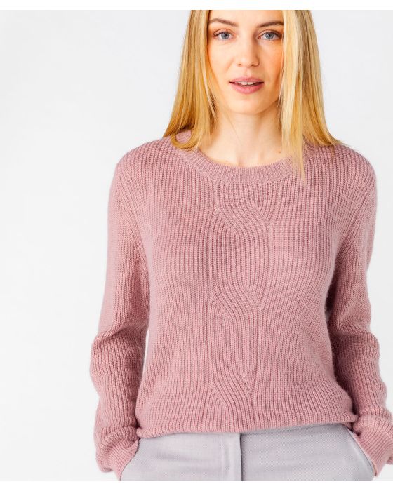 Pull col rond mélange alpaga