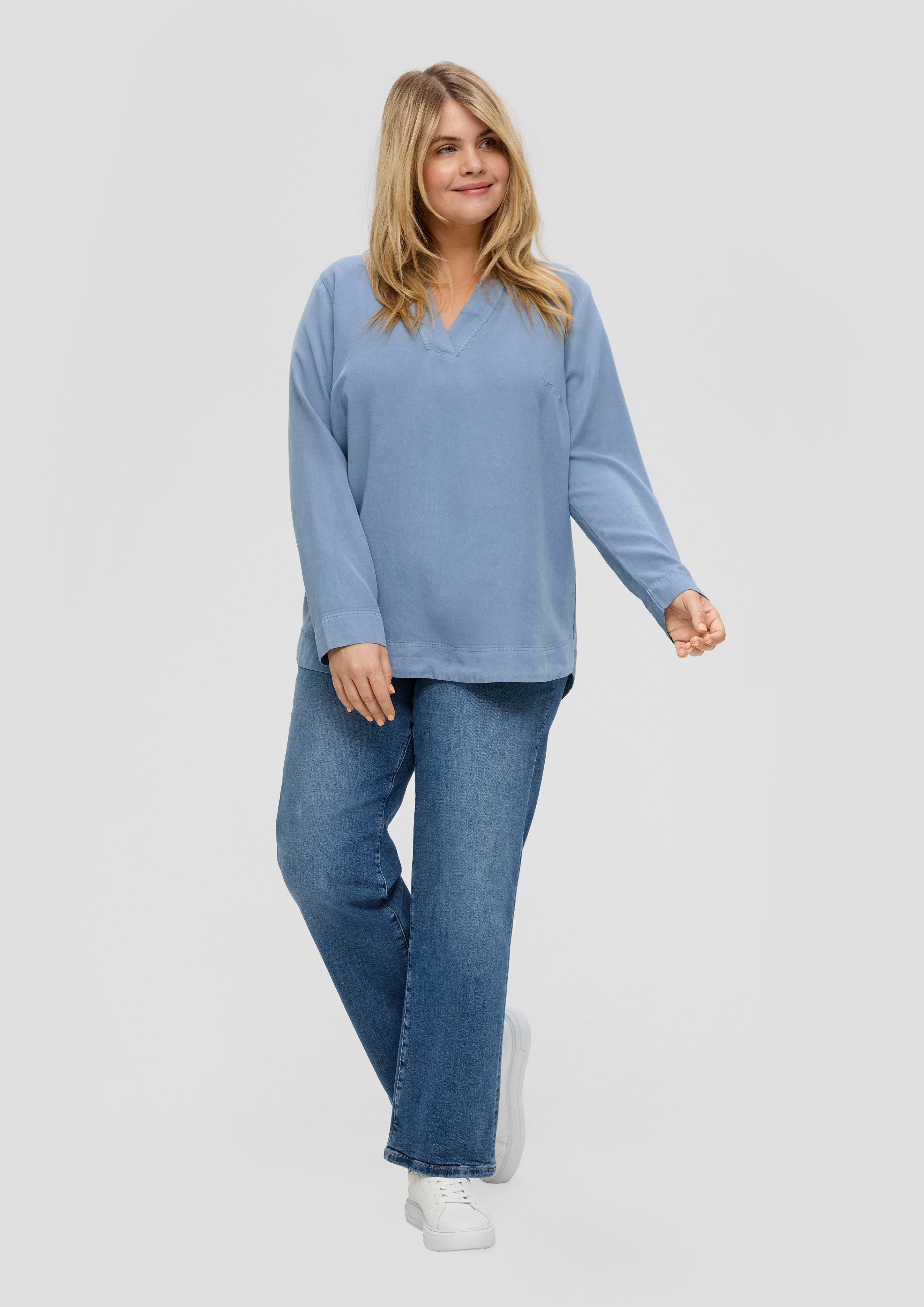 Lyocellbluse mit Tunika-Ausschnitt  2151563-5271