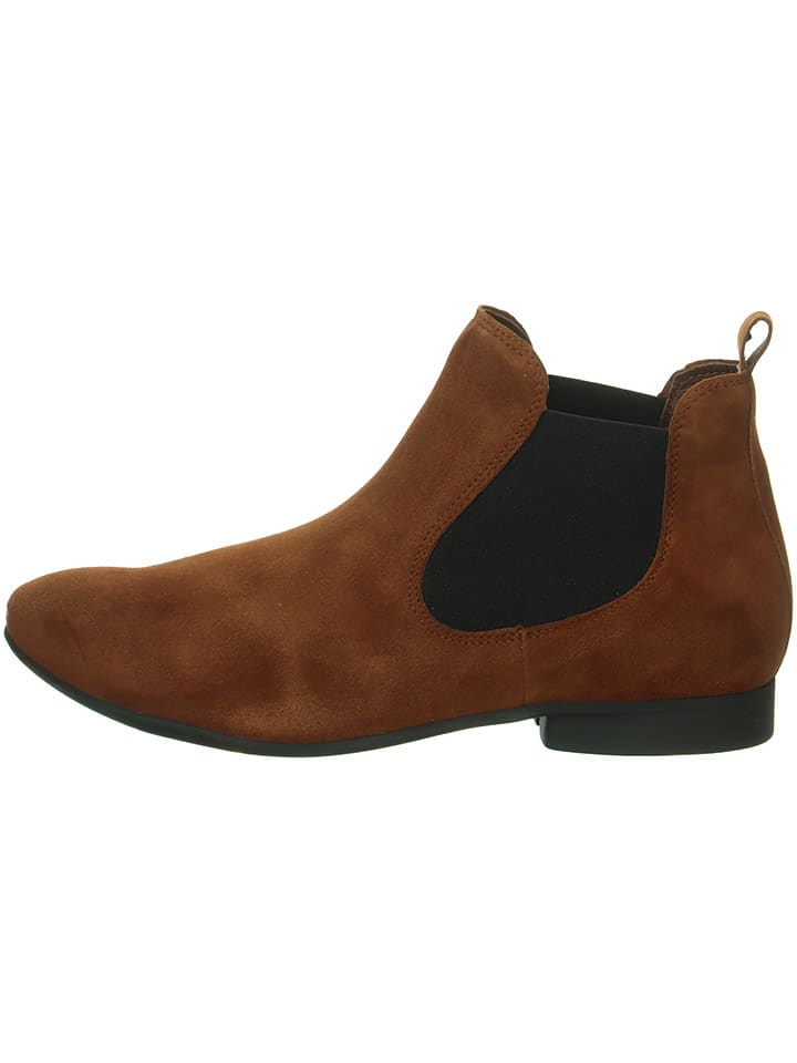 Think! Leder-Chelsea-Boots in Hellbraun günstig kaufen