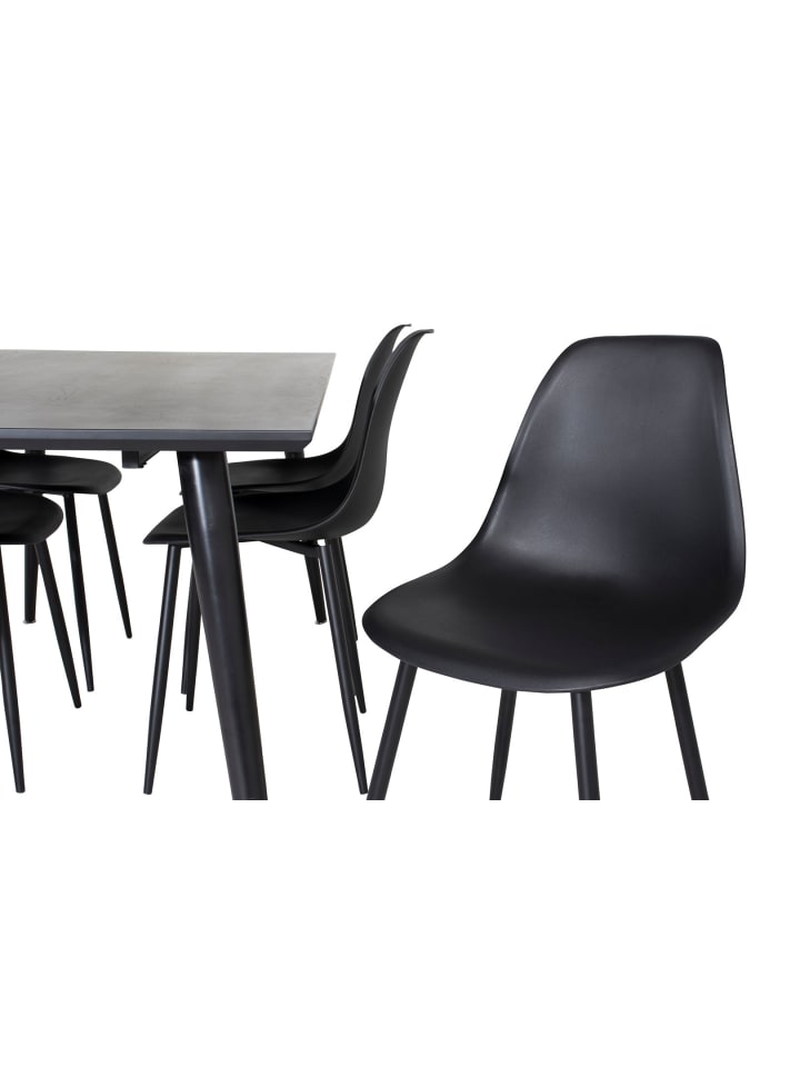 ebuy24 Essgruppe Dipp 46 (7-teilig) Schwarz 90 x 180 cm günstig kaufen onesize