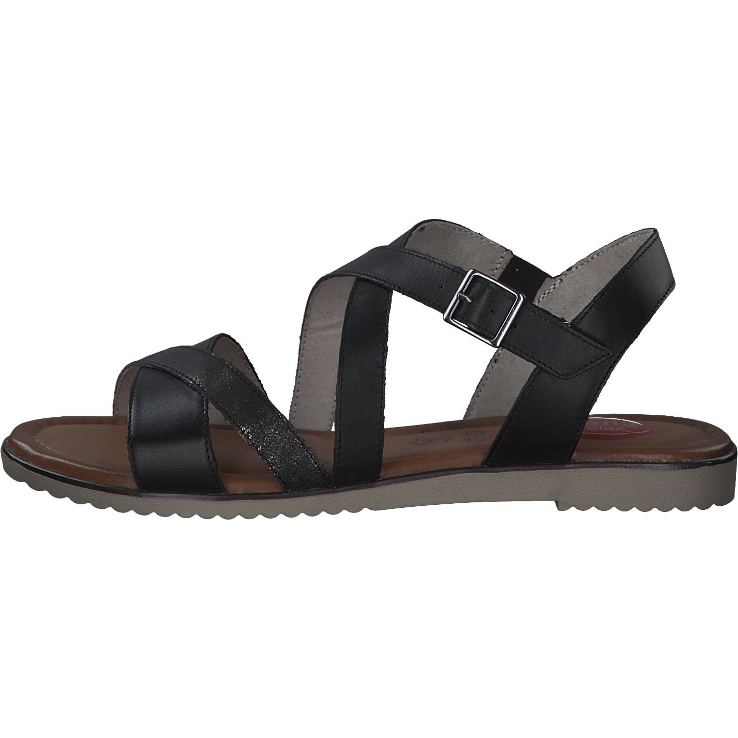 Jana Shoes 28115, Sandalen, Damen, Schwarz