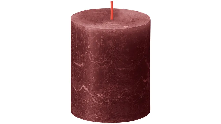 bolsius Rustikkerze Shine Naturwax 8/6,8cm Samtrot